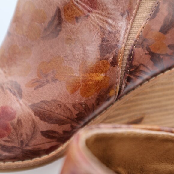 Sofft Sacora Leather Ankle Boots Booties Blush Floral Women’s Size 9.5 M Autumn - Picture 3 of 10
